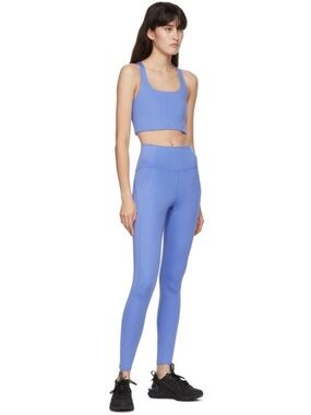 Girlfriend collective periwinkle ribbed Scoop-Neck Sports Set 🔵